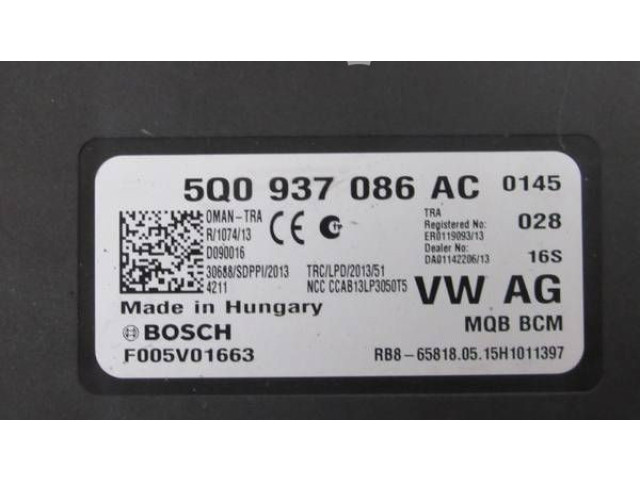 Блок управления 5Q0937086AC, F005V01663 Volkswagen Golf VII