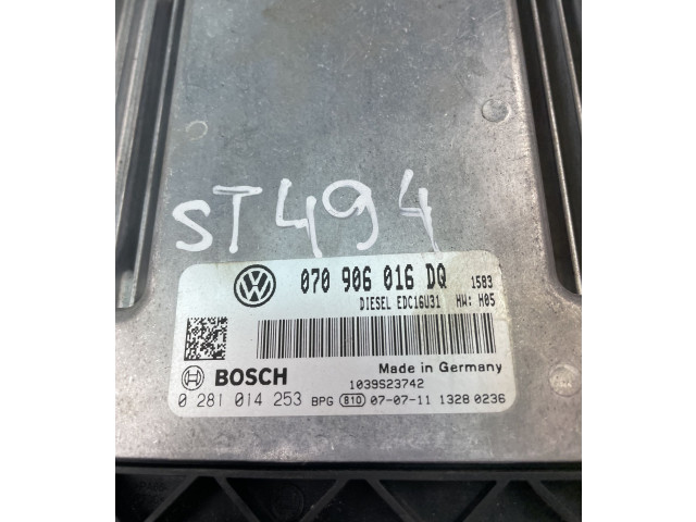 Řídící jednotka 070906016DQ, 0281014253 Volkswagen Transporter - Caravelle T5 2007