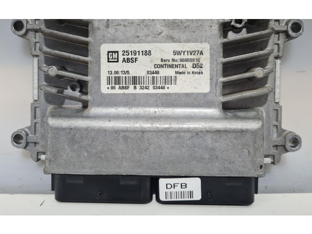 Блок управления двигателя 96958816, 25191188   Chevrolet Spark
