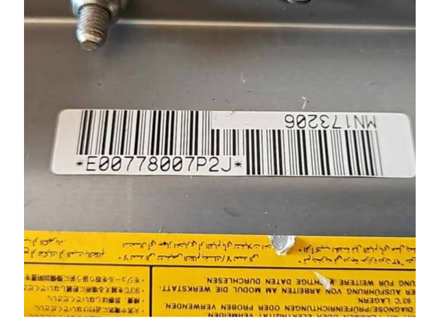 Подушка безопасности пассажира MN173206, E00778007P2J Mitsubishi Grandis