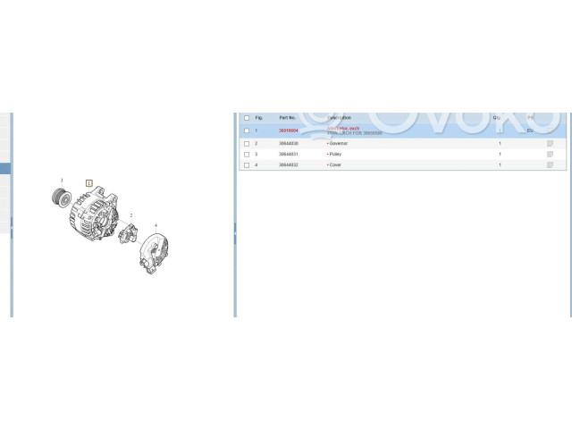 Генератор 36010604, 0125812009 Volvo XC90 2.0