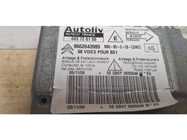 Блок подушек безопасности 9662643980, 603726100 Citroen C4 I