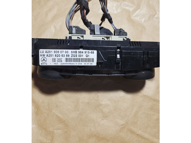 Блок управления климат-контролем A2519060700, 5HB96491568   Mercedes-Benz GL X164