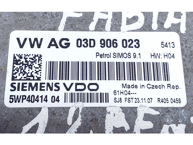 Блок управления двигателя 03D906023 Skoda Fabia Mk2 (5J)