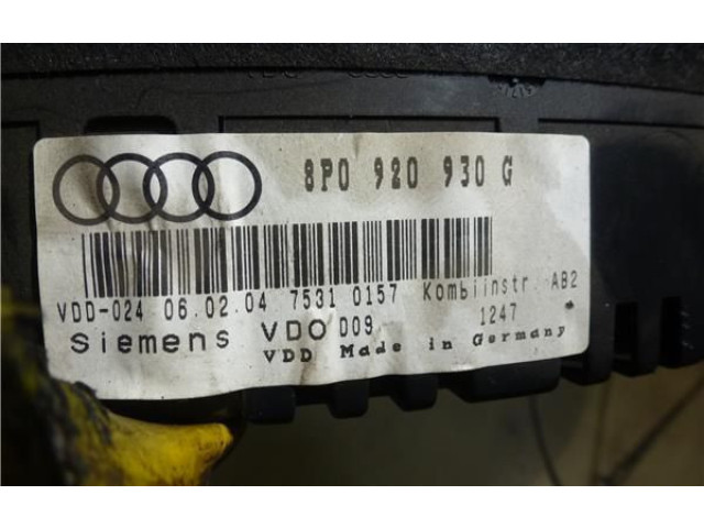 Панель приборов 110080223017, 8P0920930G Audi A3 S3 8P