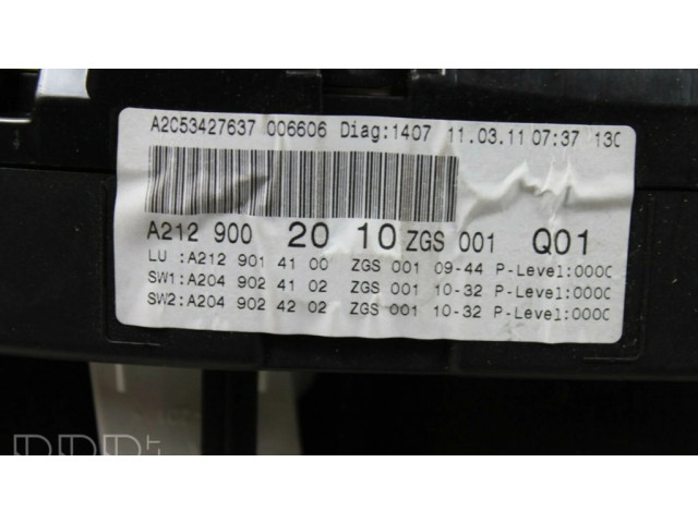 Přístrojová deska Mercedes-Benz E W212 2010 A2129002010