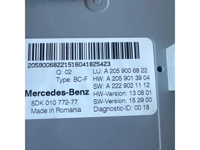Блок комфорта A2059013904, A2059006822 Mercedes-Benz GLC C253