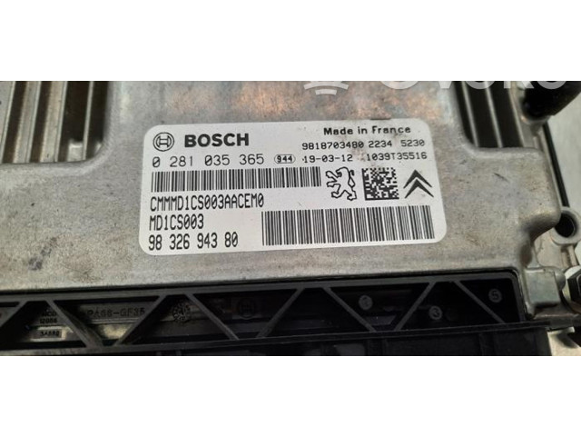 Řídící jednotka 9832694380 Citroen Berlingo 2019