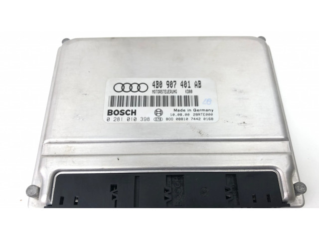 Блок управления двигателя 4B0907401AB, 0281010398 Audi A6 S6 C5 4B