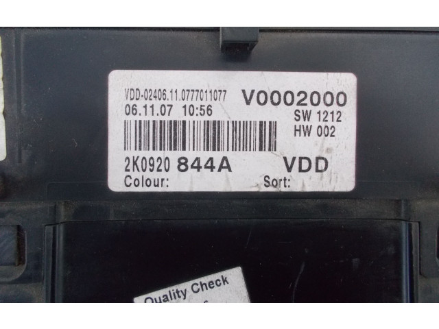 Панель приборов 2K0920844A, 2K0920844A   Volkswagen Caddy       