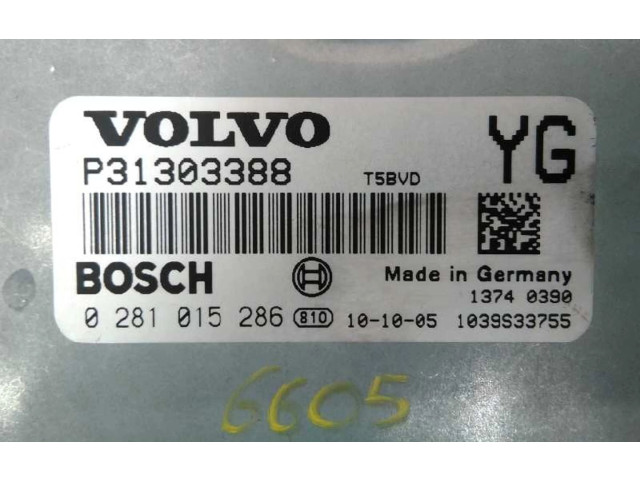 Блок управления двигателя P31303388, 0281015286   Volvo S60