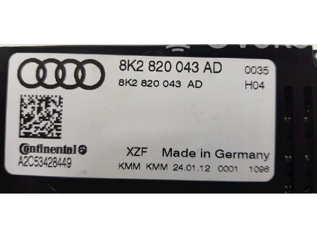 Блок управления климат-контролем 8K2820043AD, 8K2820043AD Audi A5 8T 8F