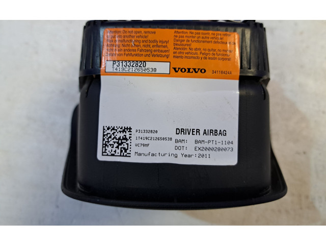 Подушка безопасности водителя 31332820, P31332820   Volvo S60