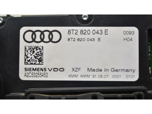 Модуль блока управления кондиционером 8T2820043E   Audi A5 8T 8F