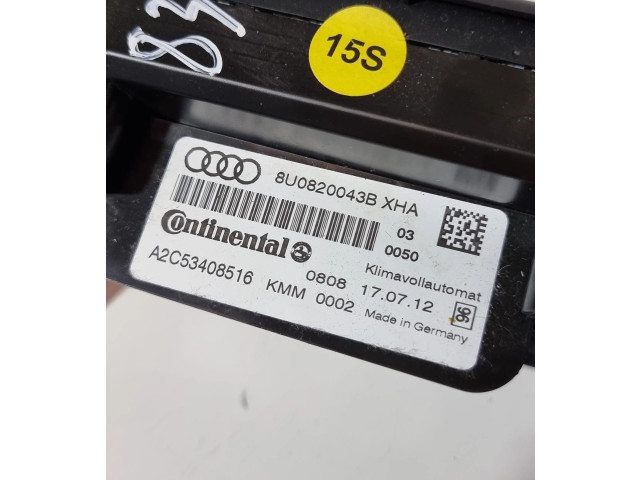 Блок управления климат-контролем 8U0820043B, 8U0820043 Audi Q3 8U