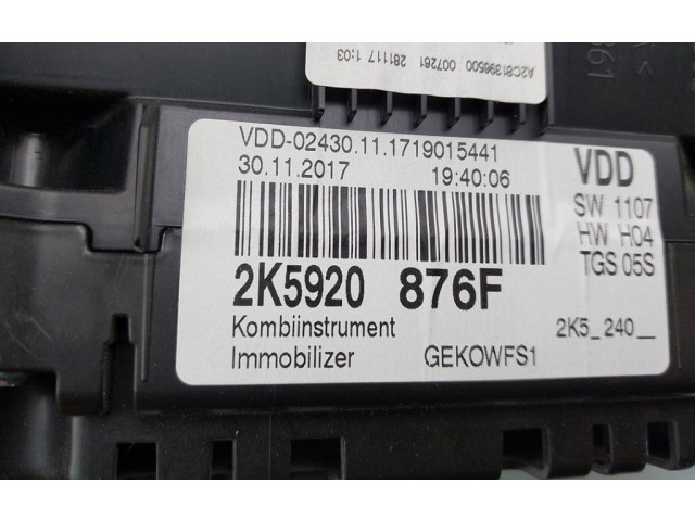 Панель приборов 2K5920876F   Volkswagen Caddy       