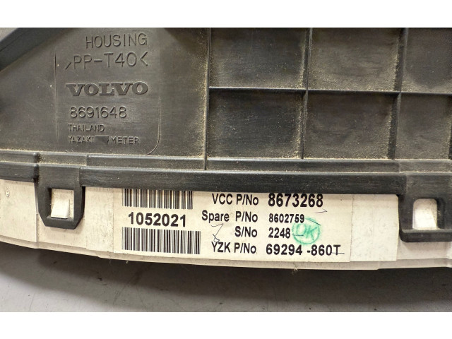 Панель приборов 8691648, 1052021 Volvo XC90