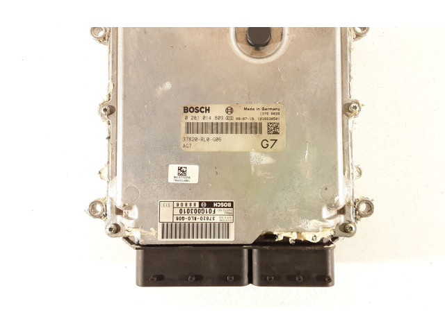 Блок управления двигателя 37820RL0G06, 0281014809   Honda Accord