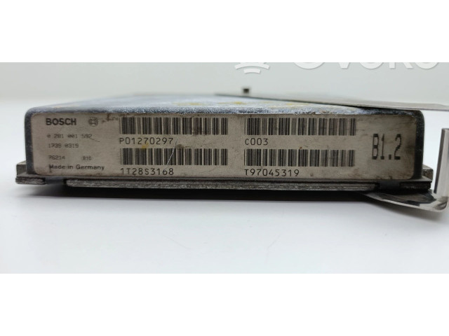 Блок управления двигателя 0281001592, 1T28S3168 Volvo S70 V70 V70 XC