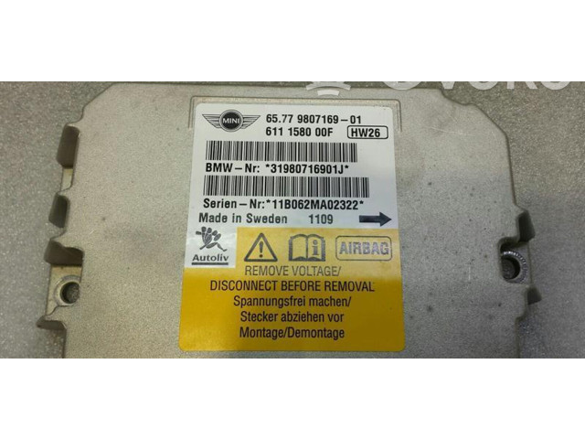 Блок подушек безопасности 9807169 Mini Cooper Countryman R60