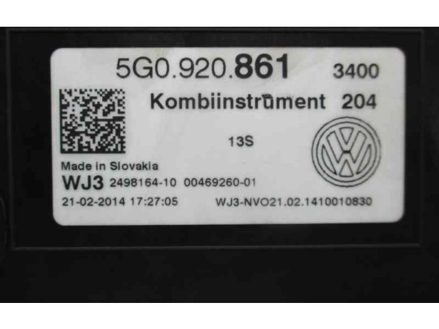Панель приборов 5G0920861 Volkswagen Golf VII