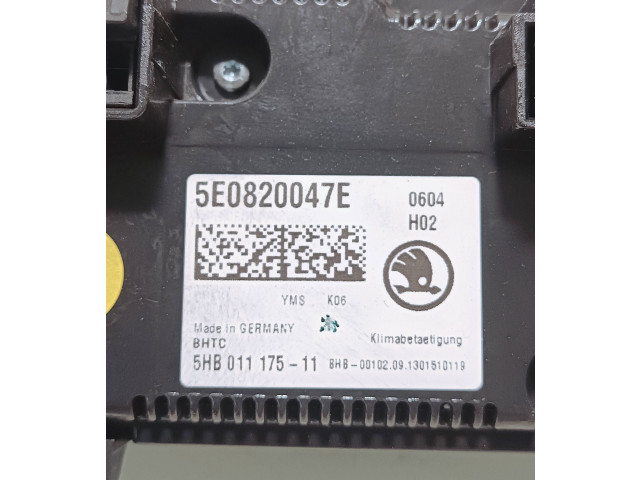 Блок управления климат-контролем 5E0820047E Skoda Octavia Mk3 (5E)