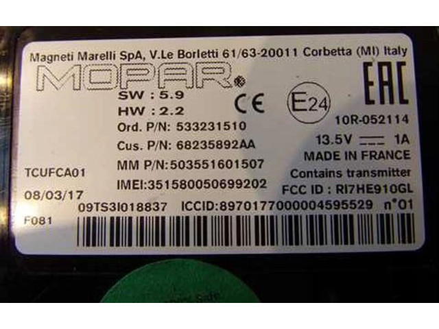 Блок управления 68235892AA   Jeep Wrangler