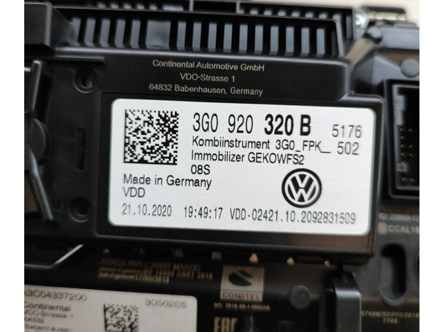 Přístrojová deska  Volkswagen Tiguan 2021 3G0920320B, A3C04337200  