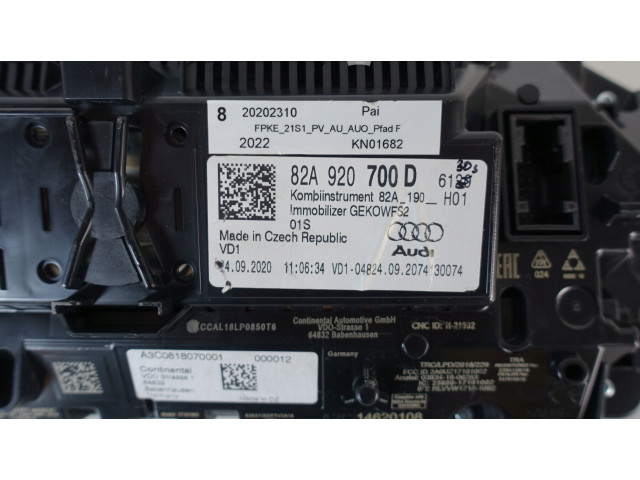 Панель приборов 82A920700D Audi A1