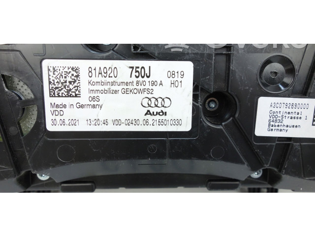 Панель приборов 81A920750J, 81A920750J   Audi Q2 -       