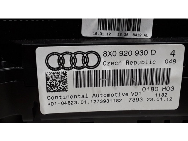 Панель приборов 8X0920930D Audi A1