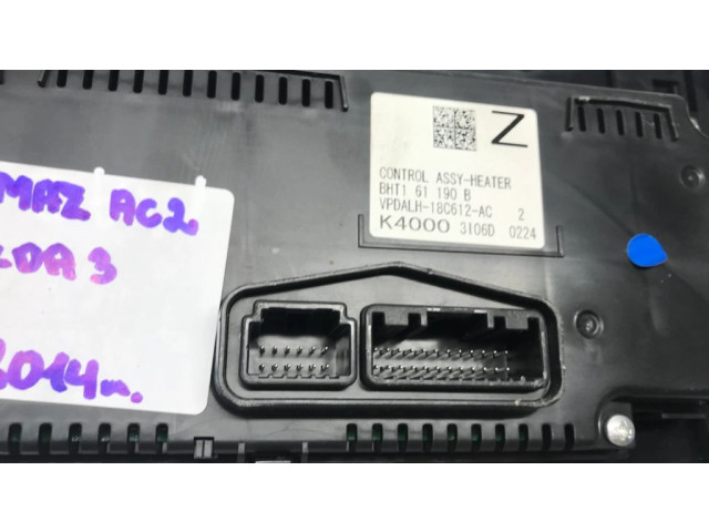 Блок управления климат-контролем BHT161190B, 18C612AC Mazda 3 II
