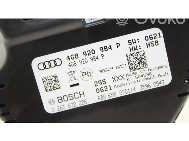 Панель приборов 4G8920984P Audi A6 S6 C7 4G