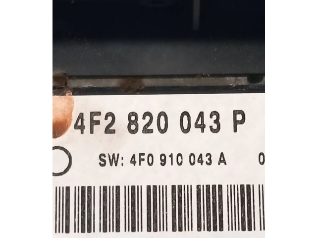 Блок управления климат-контролем 4F2820043P, 4F0910043A Audi A6 S6 C6 4F