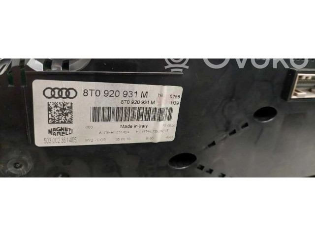 Спидометр (приборный щиток) 8T0920931M Audi A5 Sportback 8TA