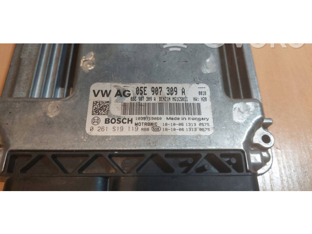 Блок управления двигателем Блок управления 0261S19119, 05E907309A Skoda Octavia Mk3 (5E)