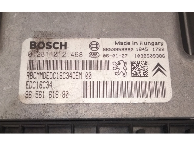 Блок управления двигателя 9653958980, 0281012468 Citroen Xsara