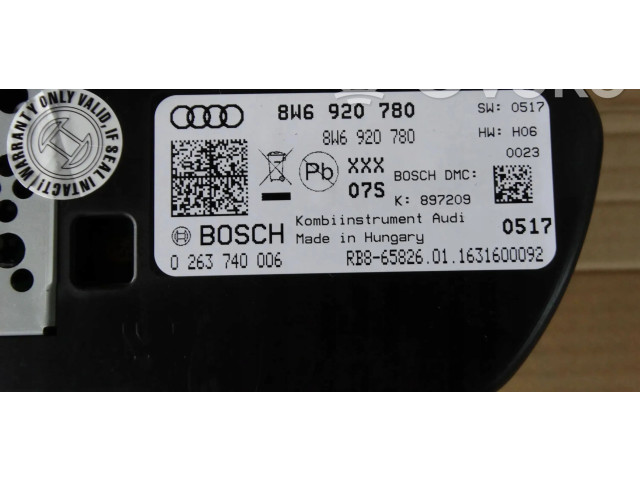 Přístrojová deska Audi A5 2017 8W6920780
