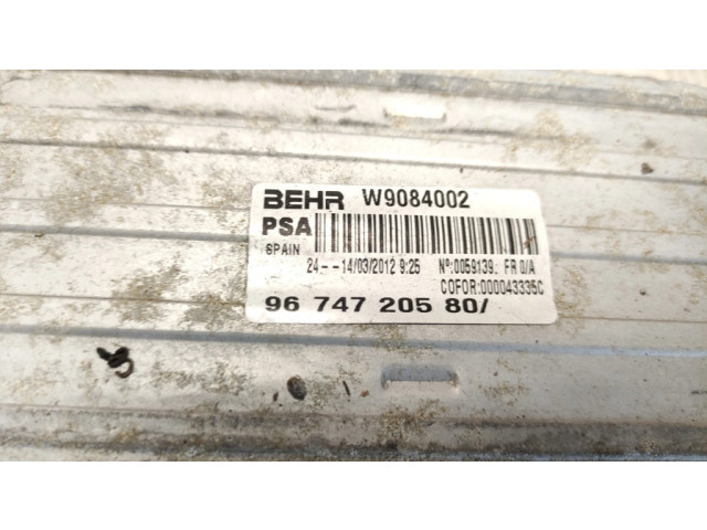 Интеркулер 9674720580, W9084002 Citroen DS5 2.0