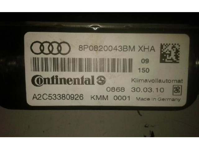 Блок управления климат-контролем 8P0820043BM   Audi A3 S3 A3 Sportback 8P