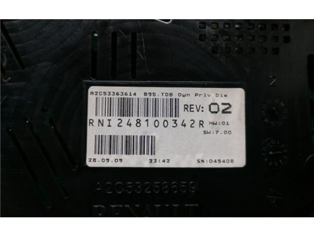 Přístrojová deska Renault Megane III 2009 A2C53363614, 248100342R