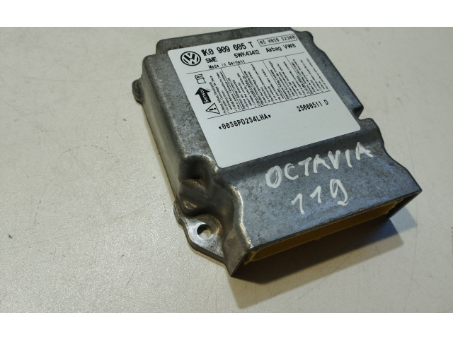 Блок подушек безопасности 1K0909605T, 5WK43412 Skoda Octavia Mk2 (1Z)