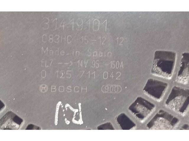 Генератор 31419101, 0125711042   Volvo V60      