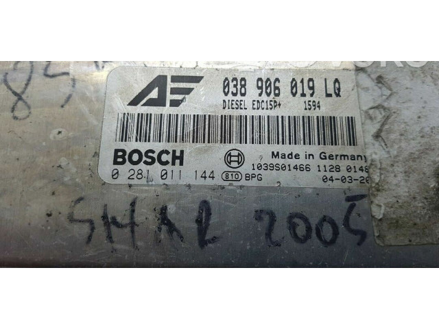 Блок управления двигателя 038906019LQ, 0281011144 Ford Galaxy