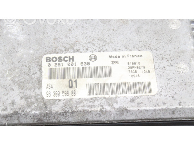 Řídící jednotka 0281001839, 9630059880 Citroen Saxo 2003