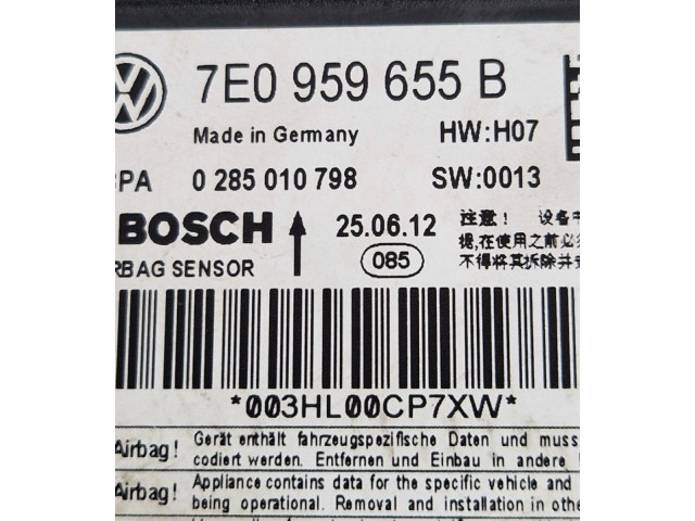 Блок подушек безопасности 7E0959655B, 0285010798 Volkswagen Transporter - Caravelle T5