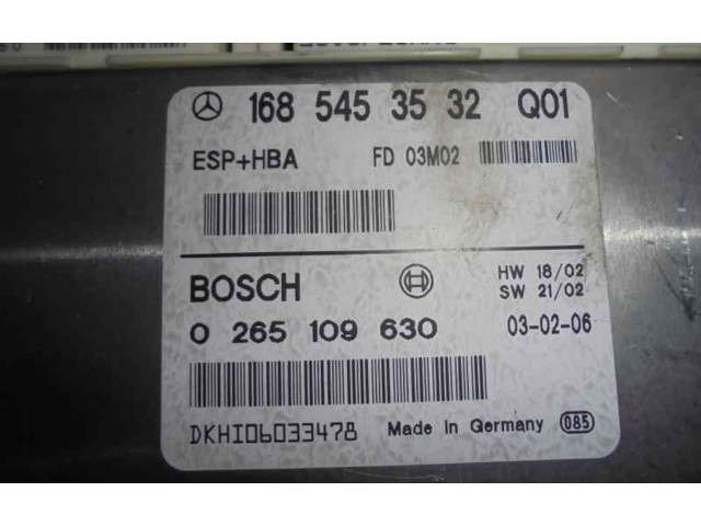 Блок управления АБС 1685453532, 0265109630   Mercedes-Benz A W168