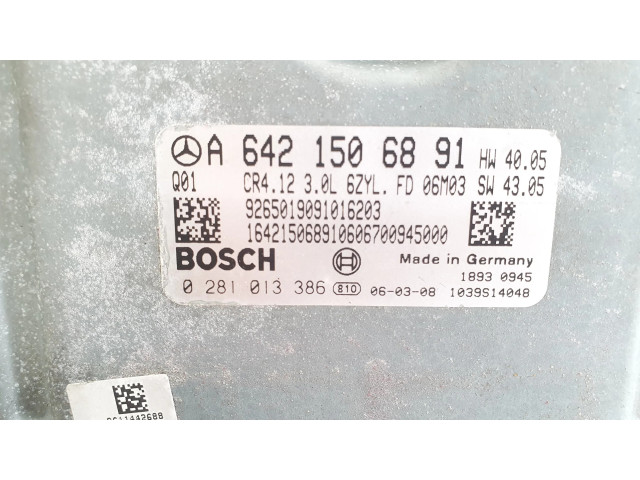 Комплект блоков управления A6421506891, 0281013386 Mercedes-Benz R W251