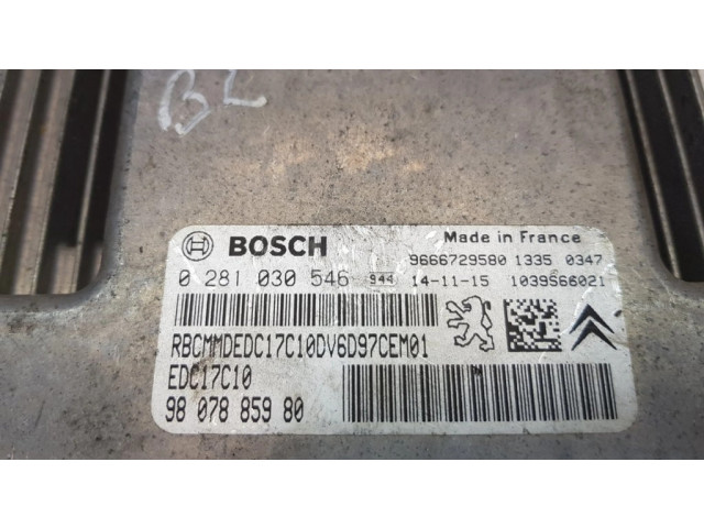 Řídící jednotka 0281030546, 9807885980 Citroen Berlingo 2013