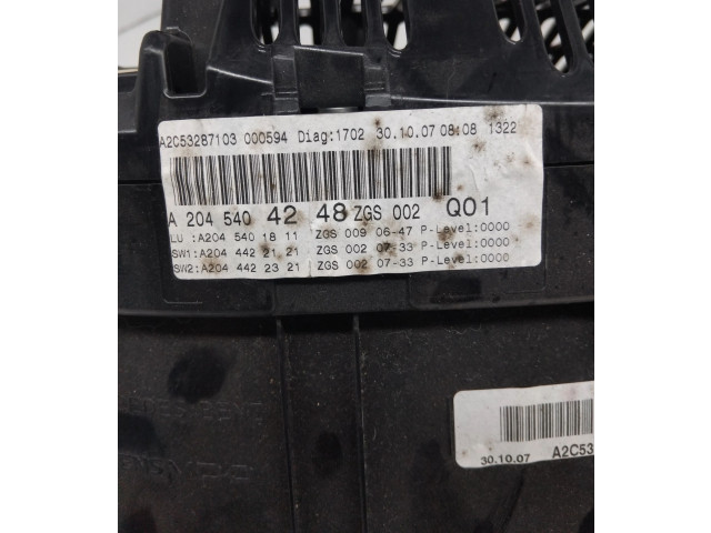 Přístrojová deska Mercedes-Benz C W204 2008 A2045404248